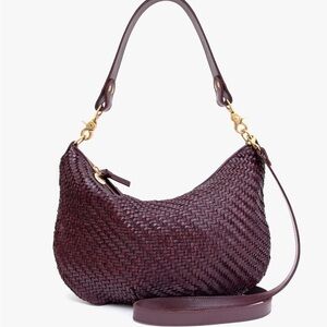 Clare V. Woven Leather Moyen Shoulder Bag